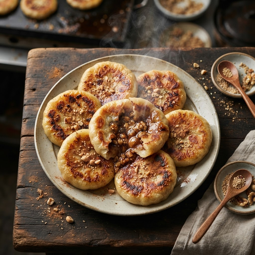 Hotteok (Sweet Filled Pancake)