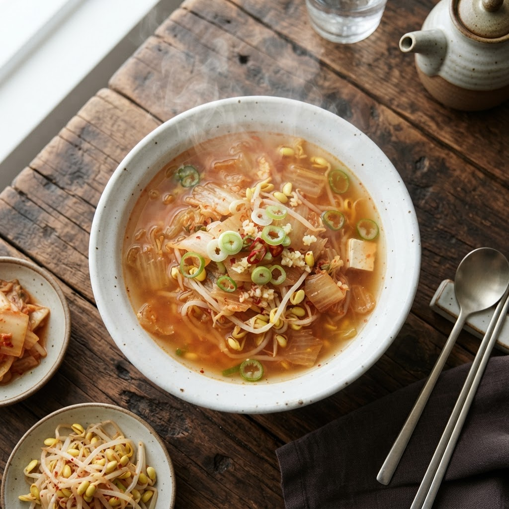 Kimchi Bean Sprout Soup