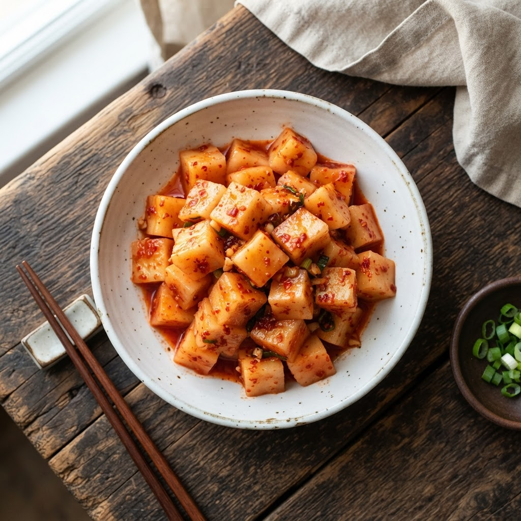 Kkakdugi (Cubed Radish Kimchi)