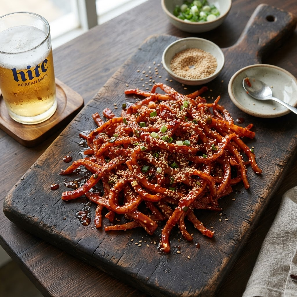 Ojingeochae-muchim (Seasoned Dried Squid)
