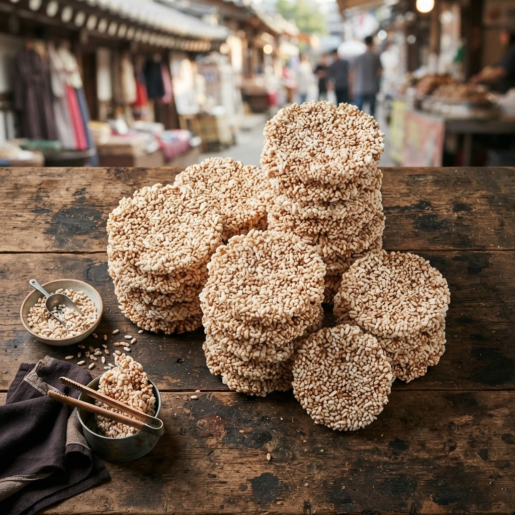 Ppeongtwigi (Puffed Rice Crackers)