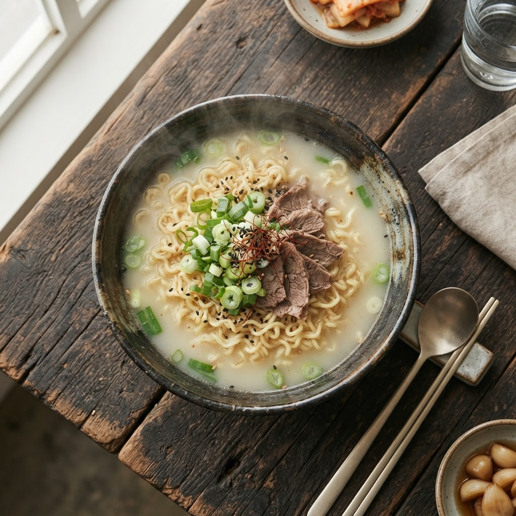 Sari Gomtang-myeon (Beef Bone Noodle)