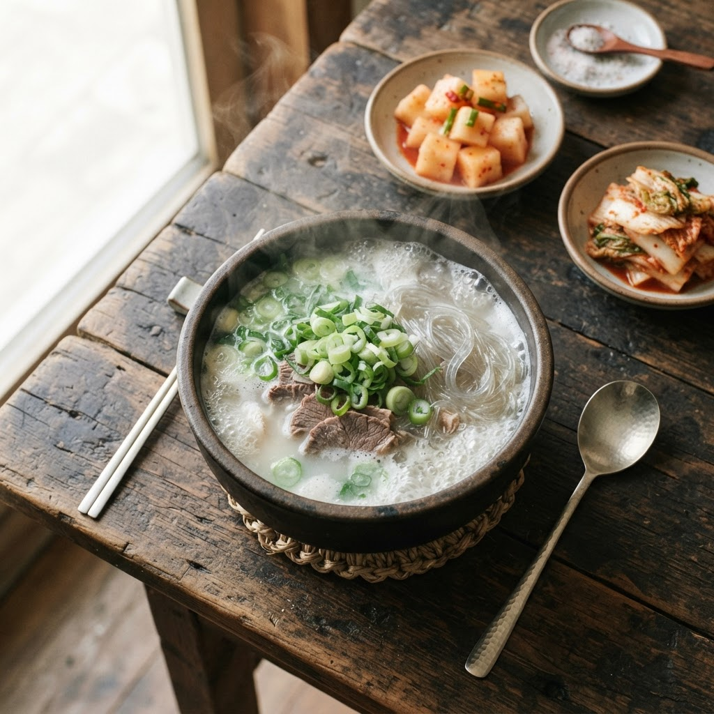 Seolleongtang (Ox Bone Soup)