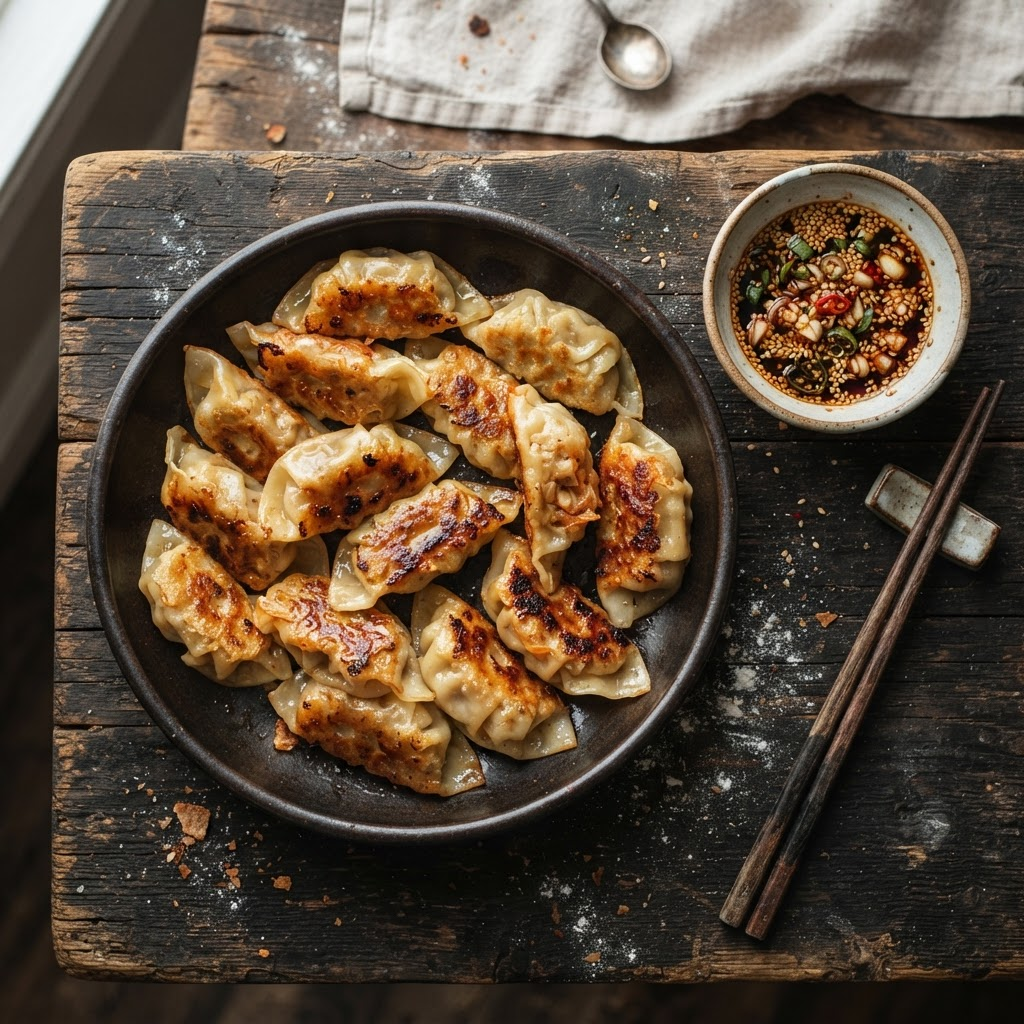 Yaki-mandu (Pan-fried Dumplings)